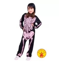 DISFRAZ ESQUELETO HUESOS ROSAS