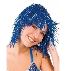 PELUCA METALIZADA AZUL